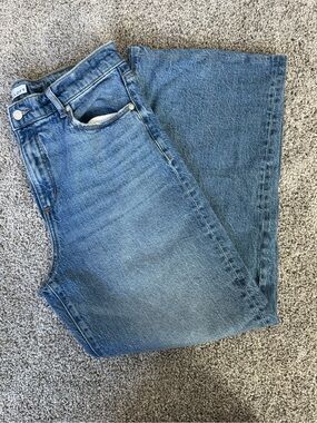 LOFT Classic High-Rise Wide Leg Jeans in Medium Blue